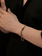18K Gold Plated Anti Tarnish Waterproof Plate Bracelet