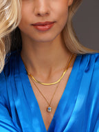 Aanura Dual Layer Pendant Chain Necklace