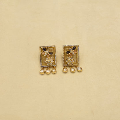 Aanura Floral Panel Choker Necklace Set