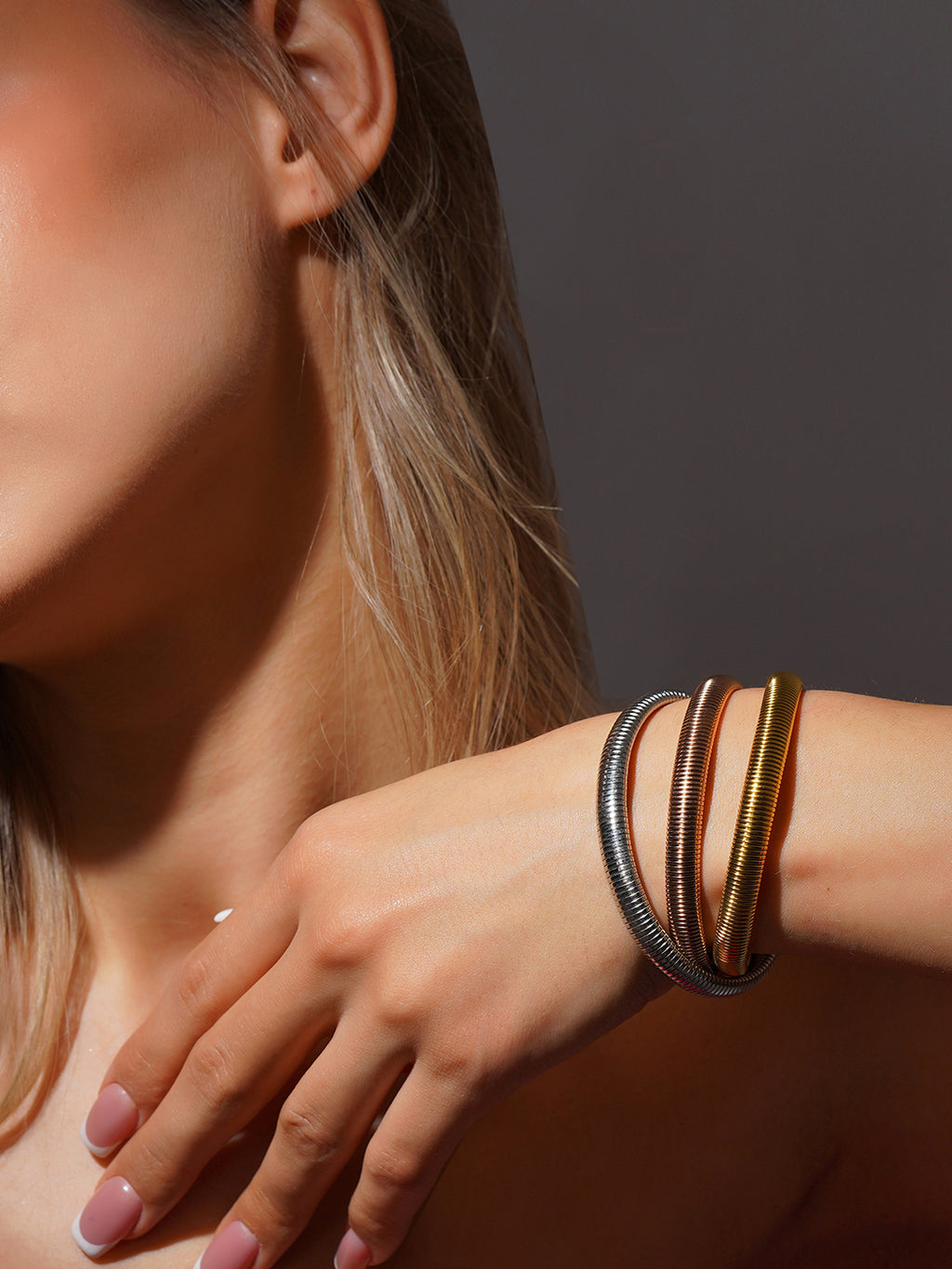 Aanura Triple Coil Statement Bracelet