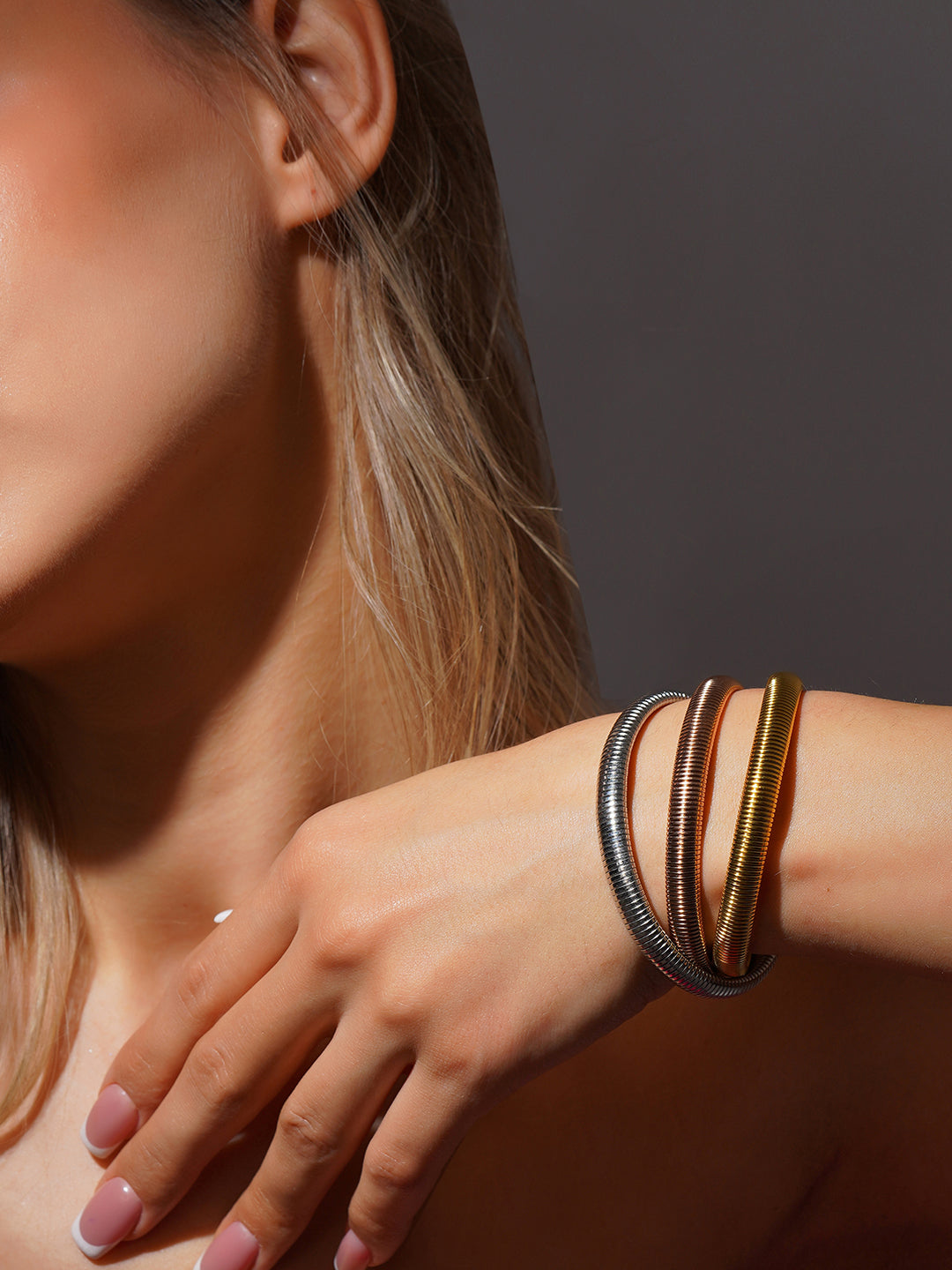 Aanura Triple Coil Statement Bracelet
