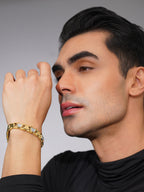 18K Gold-Plated Imperial Cuban Waterproof Stainless Steel Bracelet for Men