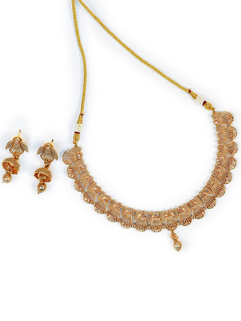 Aanura Gold Plated Scallop Necklace Set