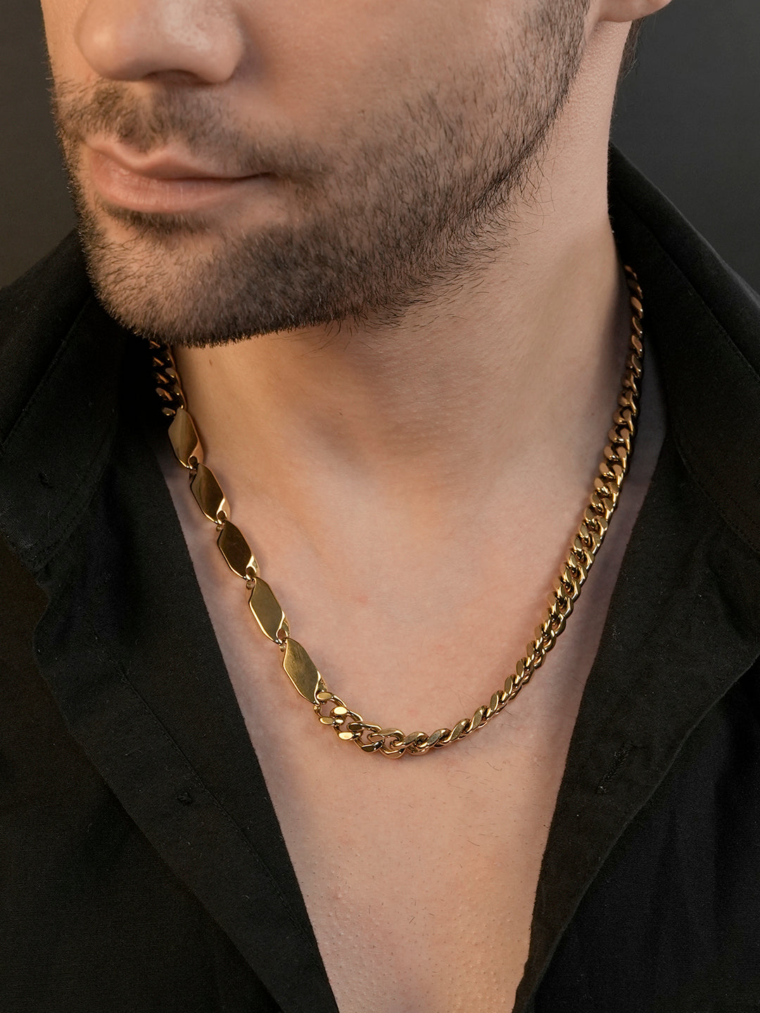 18K Gold Plated Anti Tarnish Waterproof ID Chain