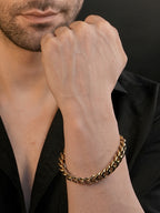 18K Gold Plated Anti Tarnish Waterproof Curb Bracelet