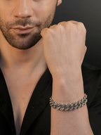 Rhodium Plating Anti Tarnish Waterproof Pavé Bracelet