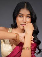 Aanura Gold Plated Minimal Heritage Bangle