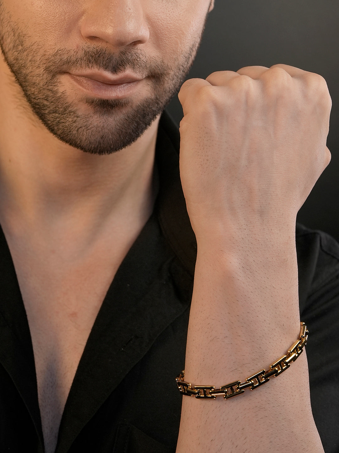 18K Gold Plated Anti Tarnish Waterproof Bar Bracelet