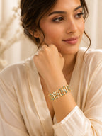 Aanura Double-Layer Evil Eye Gold Bracelet