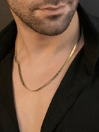 18K Gold Plated Sleek Weave Anti-Tarnish Waterproof Chain