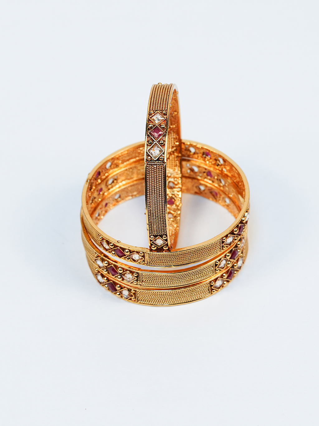 Aanura Gold Plated Minimal Heritage Bangle