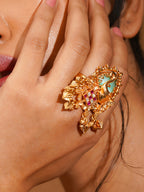 Aanura Regal Peacock Adjustable Statement Ring