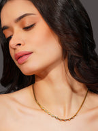 Aanura Minimal Stone Curve Adjustable Necklace