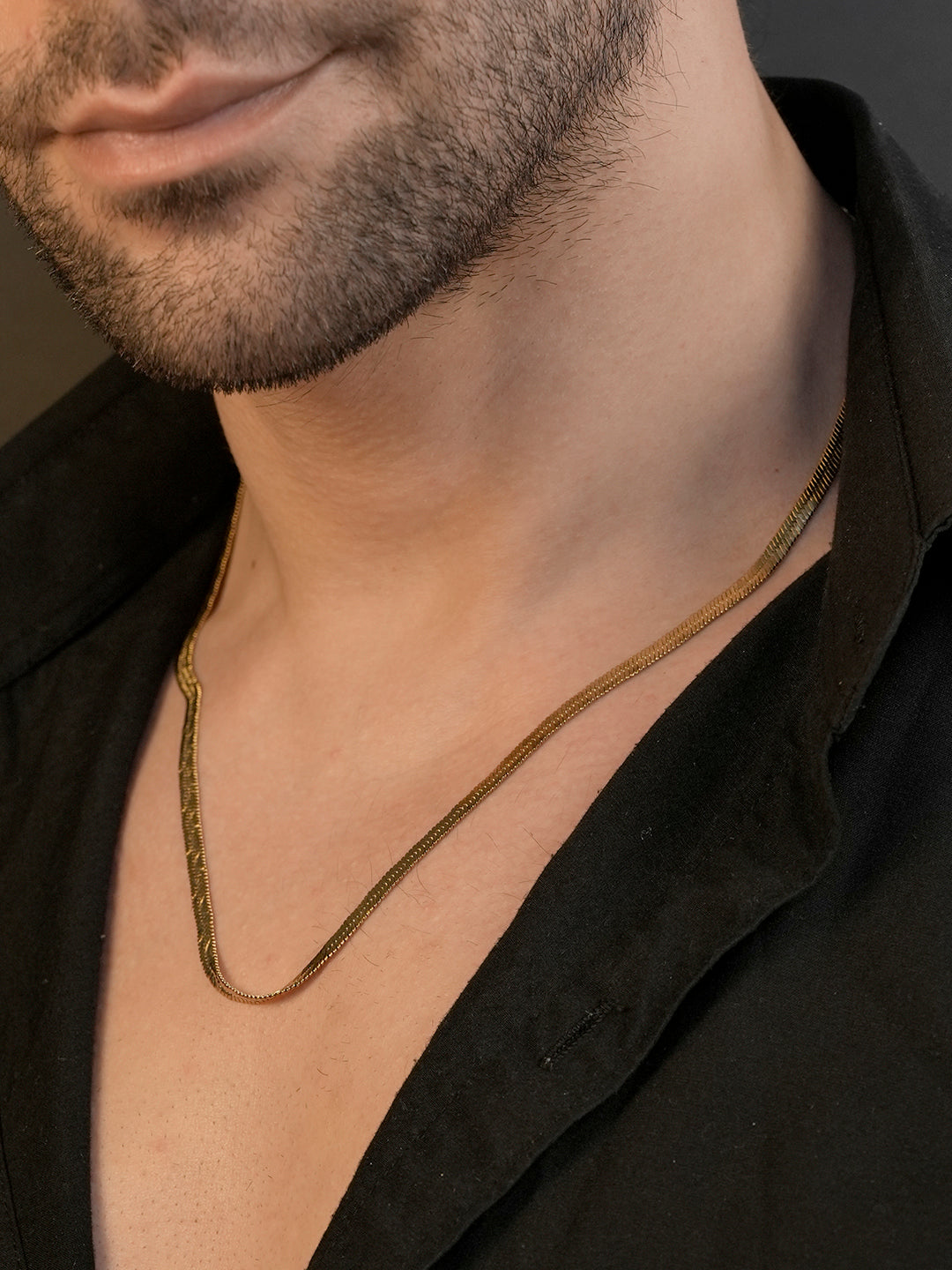 18K Gold Plated Snake Link Anti-Tarnish Waterproof Chain