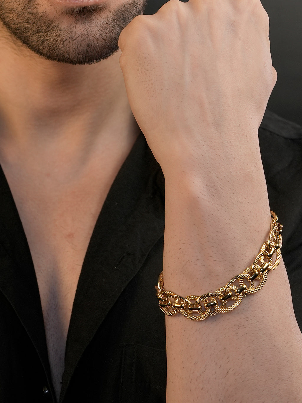 18k Gold Plated Anti Tarnish Waterproof Oval Bracelet