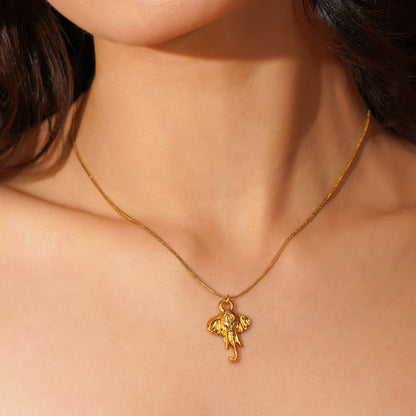 Aanura Angel Charm Minimal Pendant Necklace