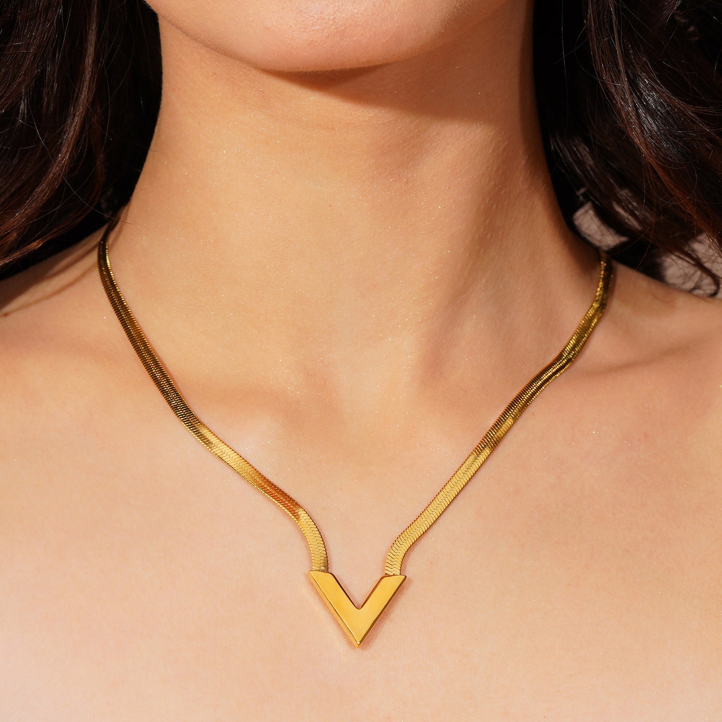 Aanura V-Bar Statement Necklace