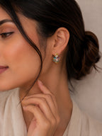 Aanura Gold Plated Cubic Crystal Earrings