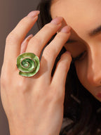 18K Gold Plated Spiral Anti-Tarnish Waterproof Ring