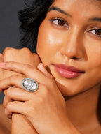 18K Gold Plated Pearl Accent Anti-Tarnish Waterproof Ring