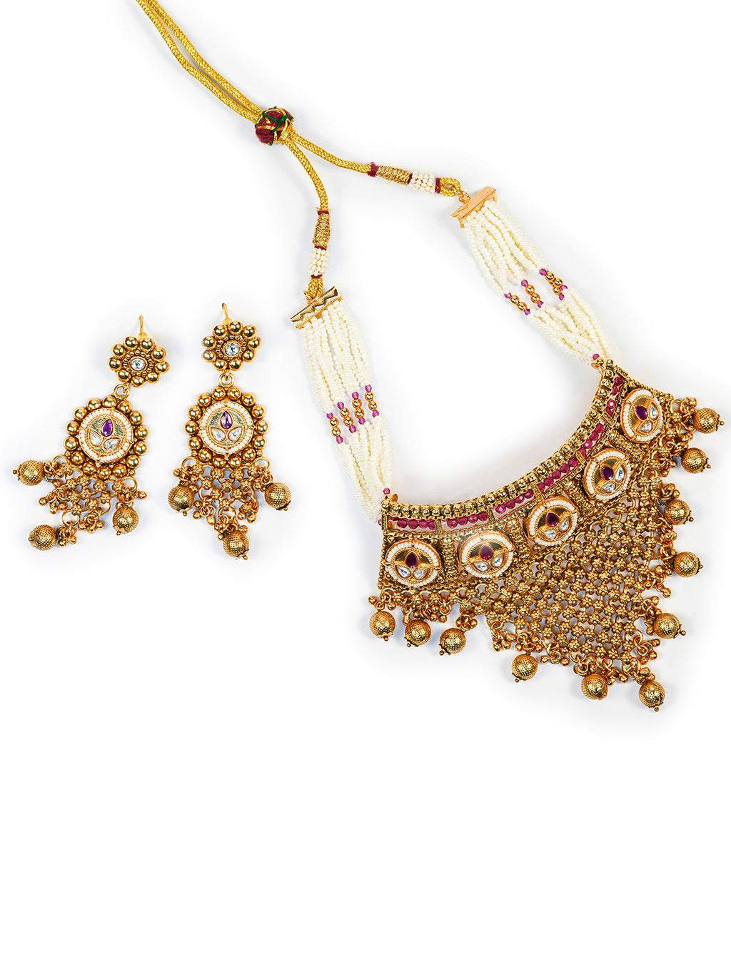 Aanura Gold Plated Heritage Necklace Set