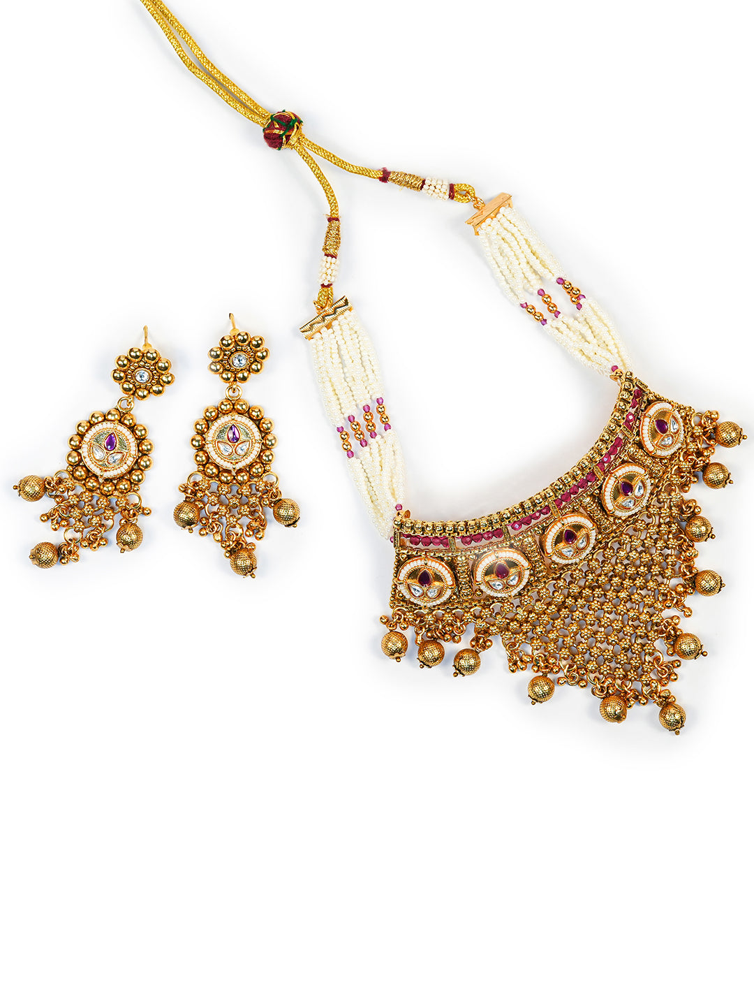 Aanura Gold Plated Heritage Necklace Set