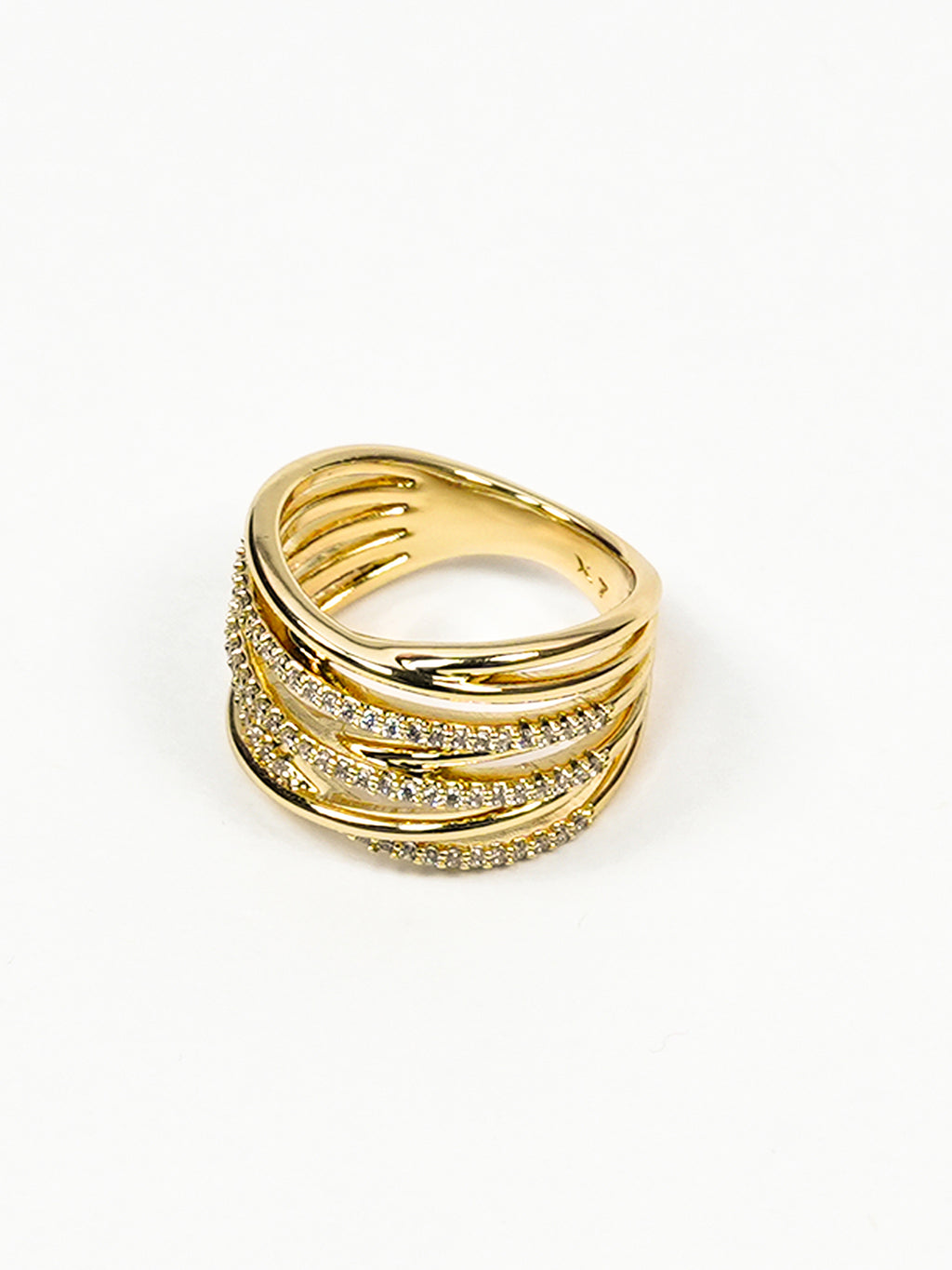 Aanura Multi-Band Crystal Statement Ring