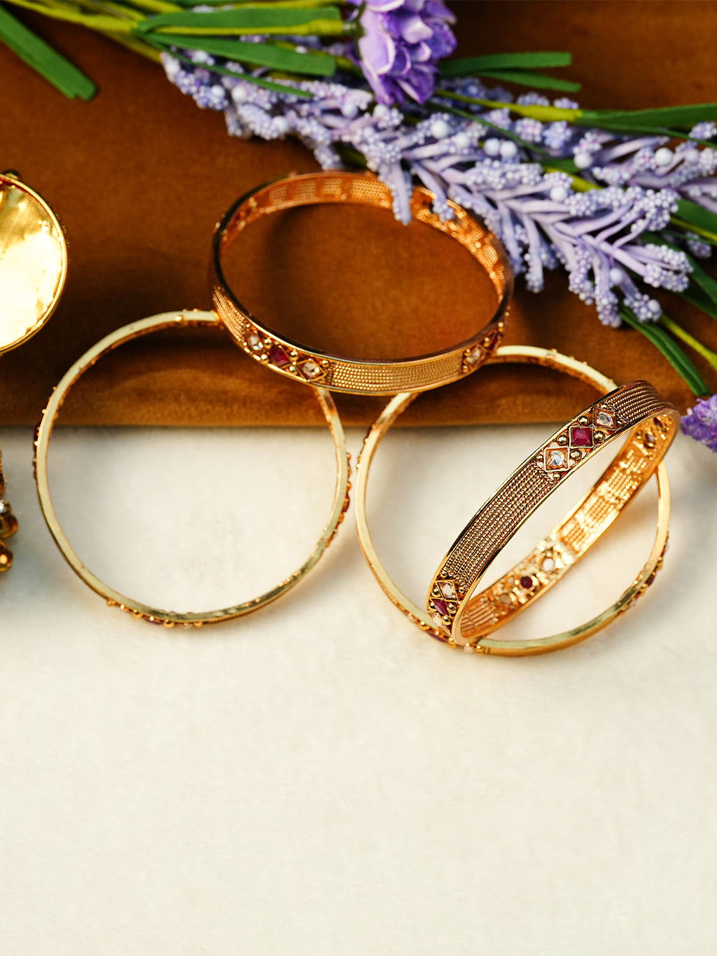 Aanura Gold Plated Minimal Heritage Bangle