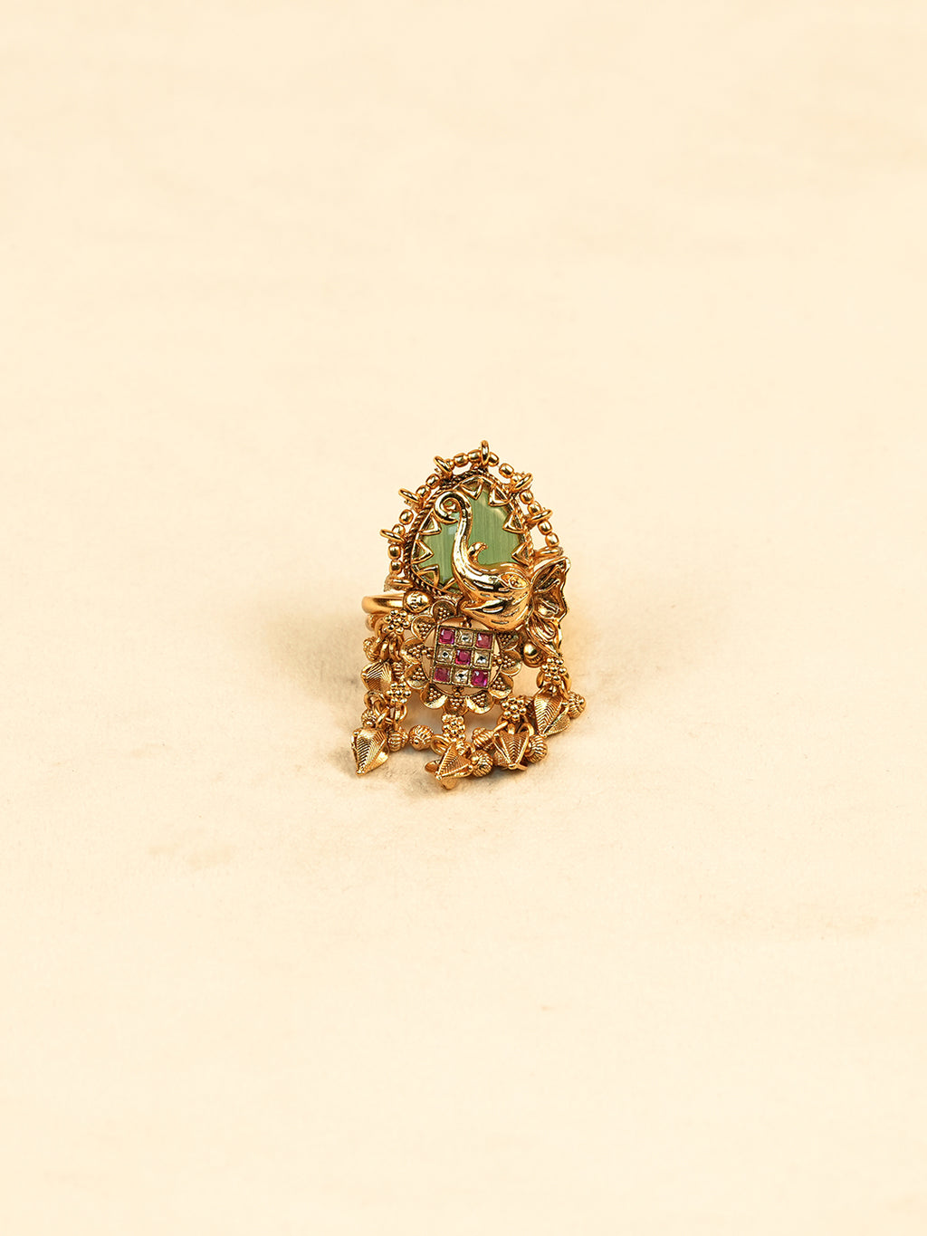 Aanura Regal Peacock Adjustable Statement Ring