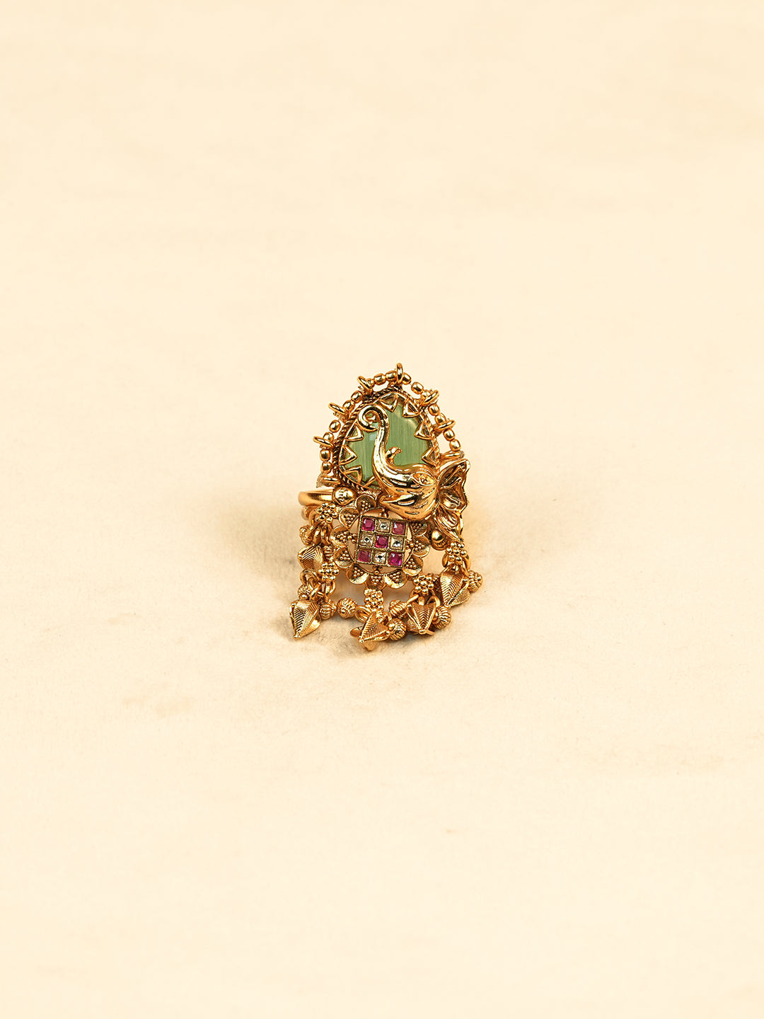 Aanura Regal Peacock Adjustable Statement Ring