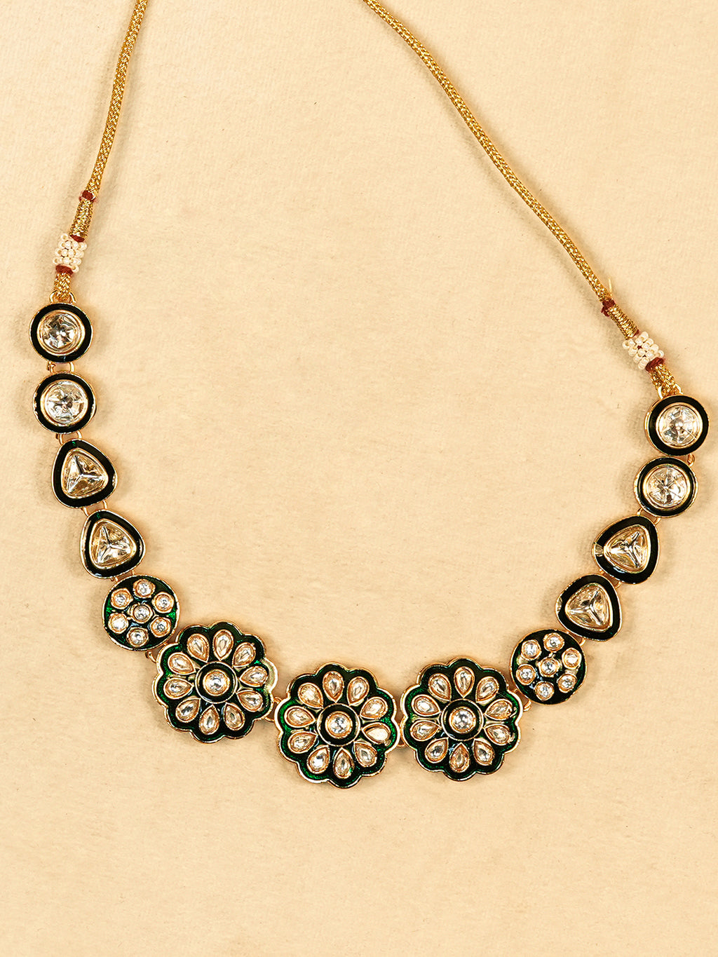 Aanura Gold Plated Floral Necklace Set