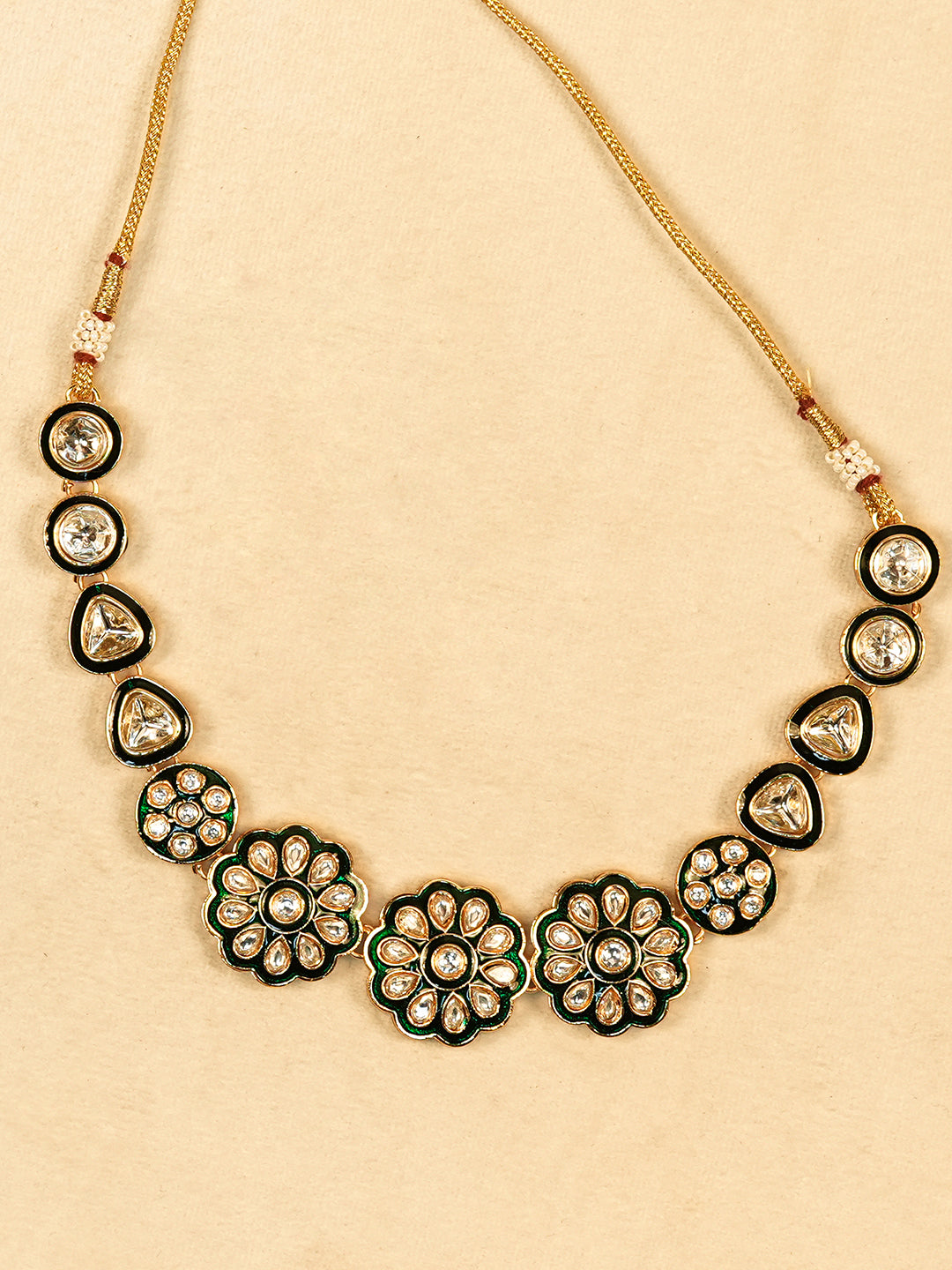 Aanura Gold Plated Floral Necklace Set