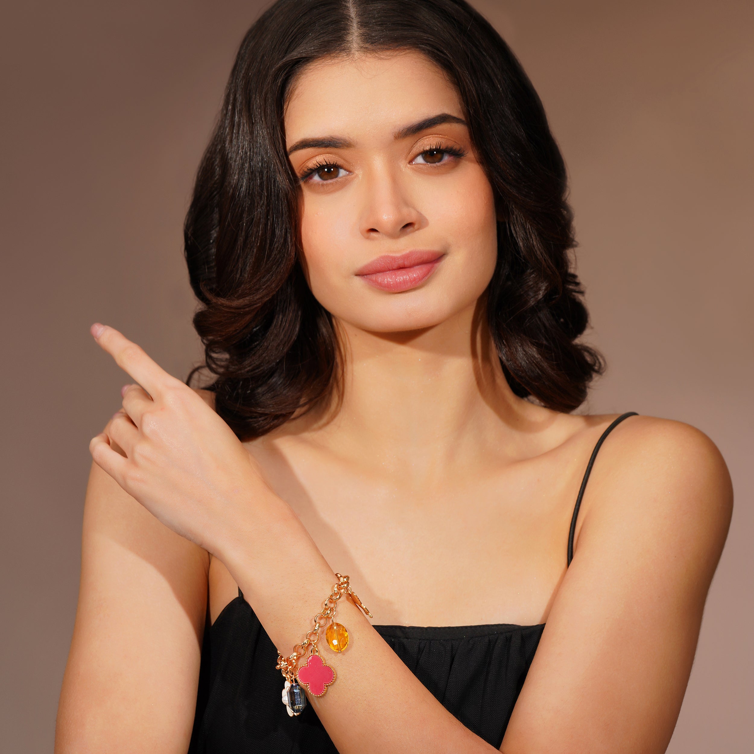 Aanura Multicolor Charm Butterfly Bracelet
