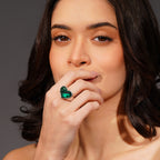 18K Gold Plated Heart Crystal Anti-Tarnish Waterproof Ring