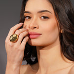 Aanura Bold Oval Adjustable Statement Ring