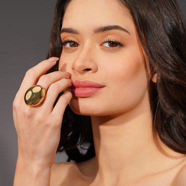 Aanura Bold Oval Adjustable Statement Ring