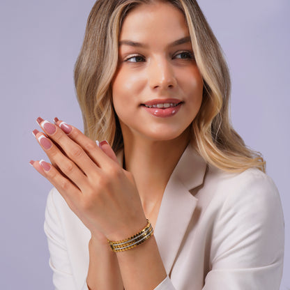 Aanura Gold Crystal Dot Bracelet