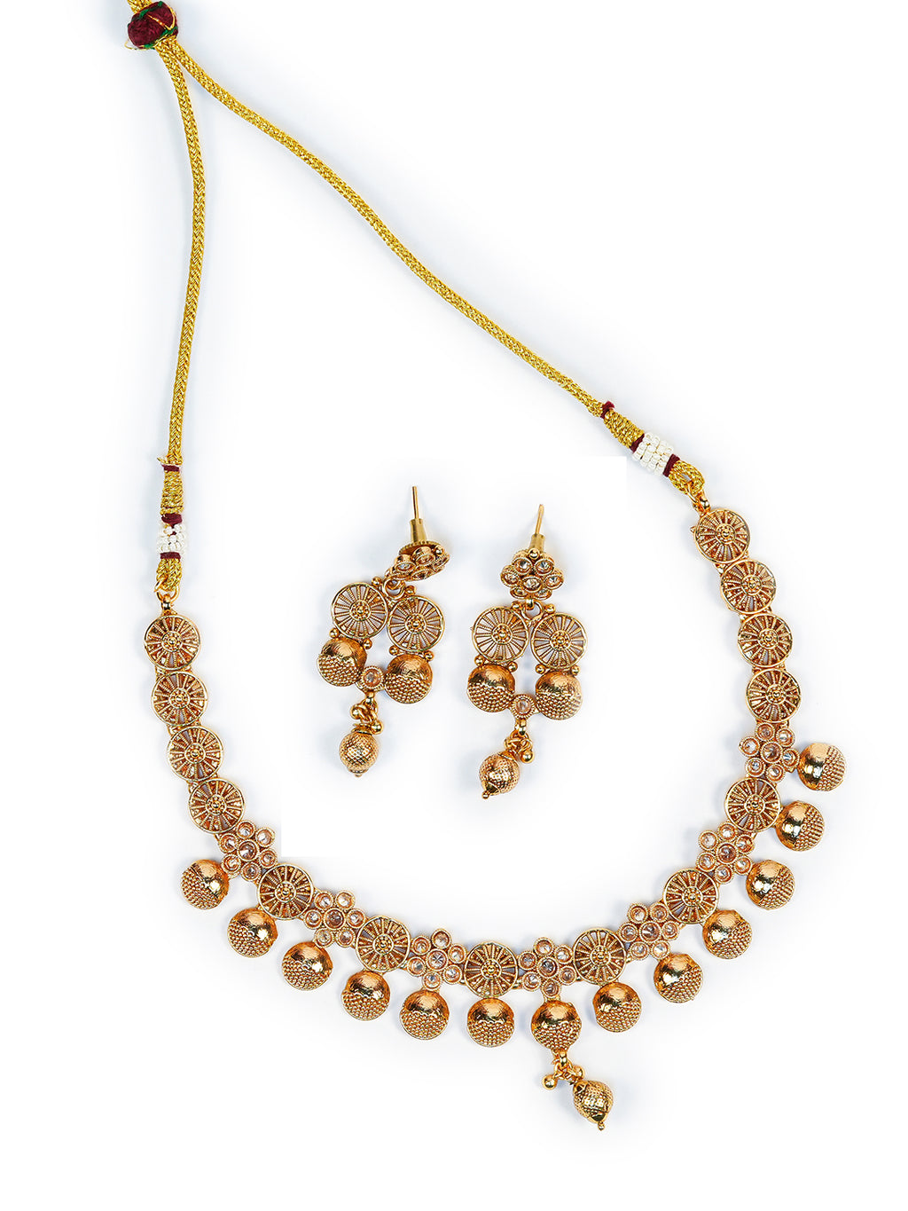 Aanura Gold Plated Heritage Disc Necklace Set