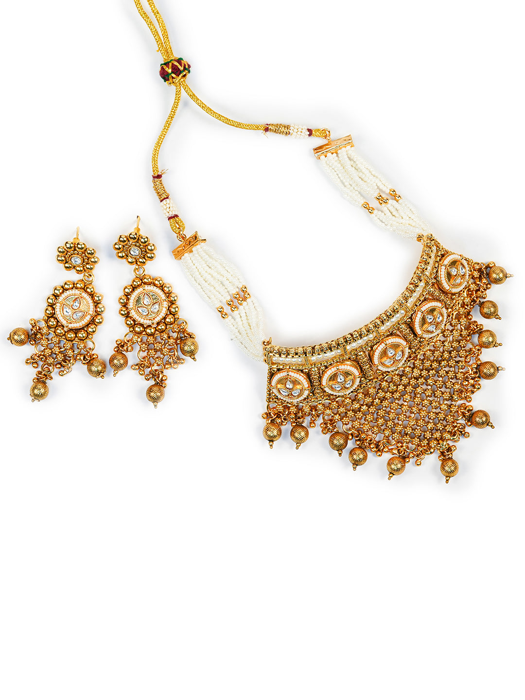 Aanura Gold Plated Heritage Necklace Set