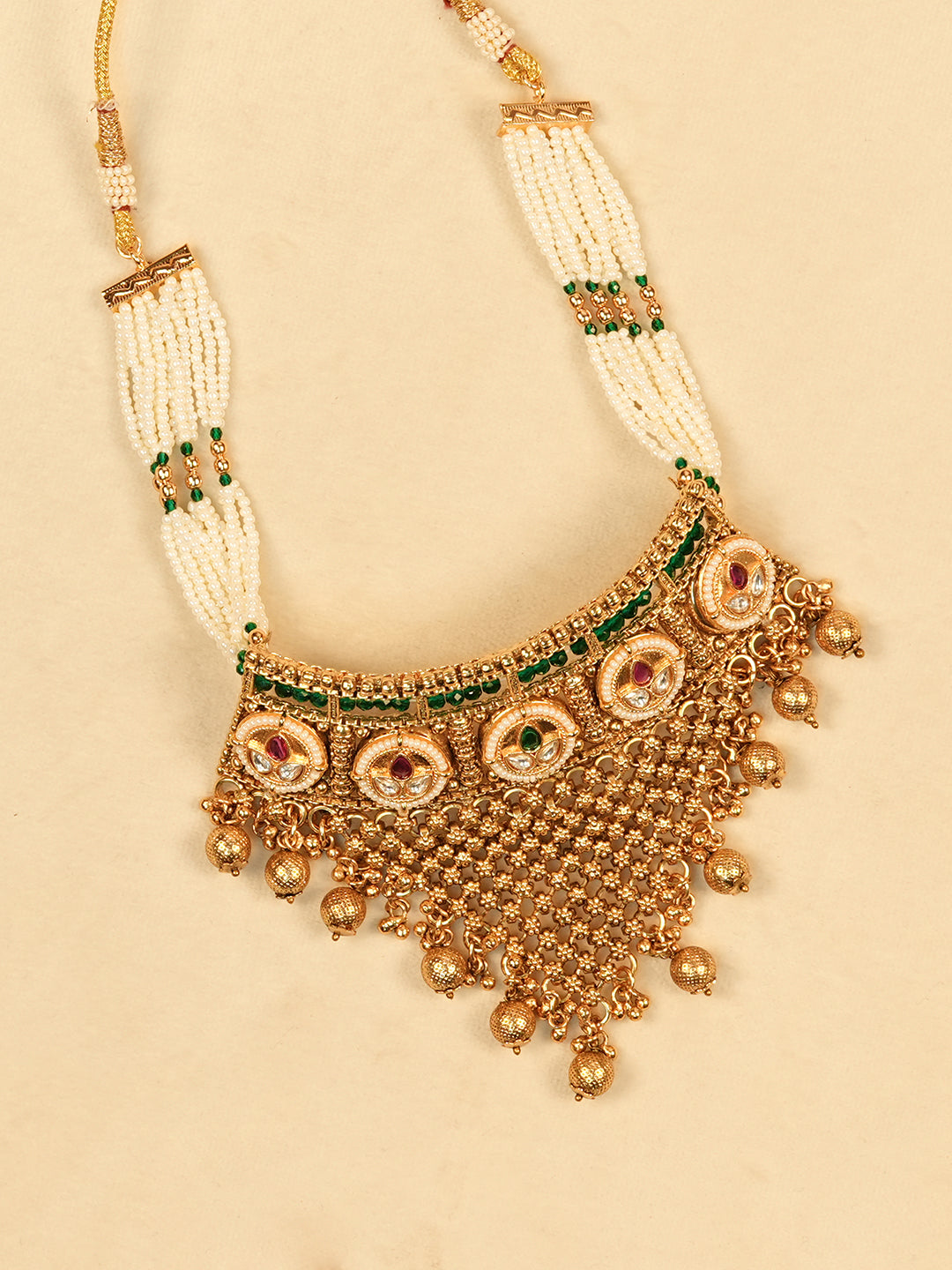 Aanura Gold Plated Heritage Necklace Set