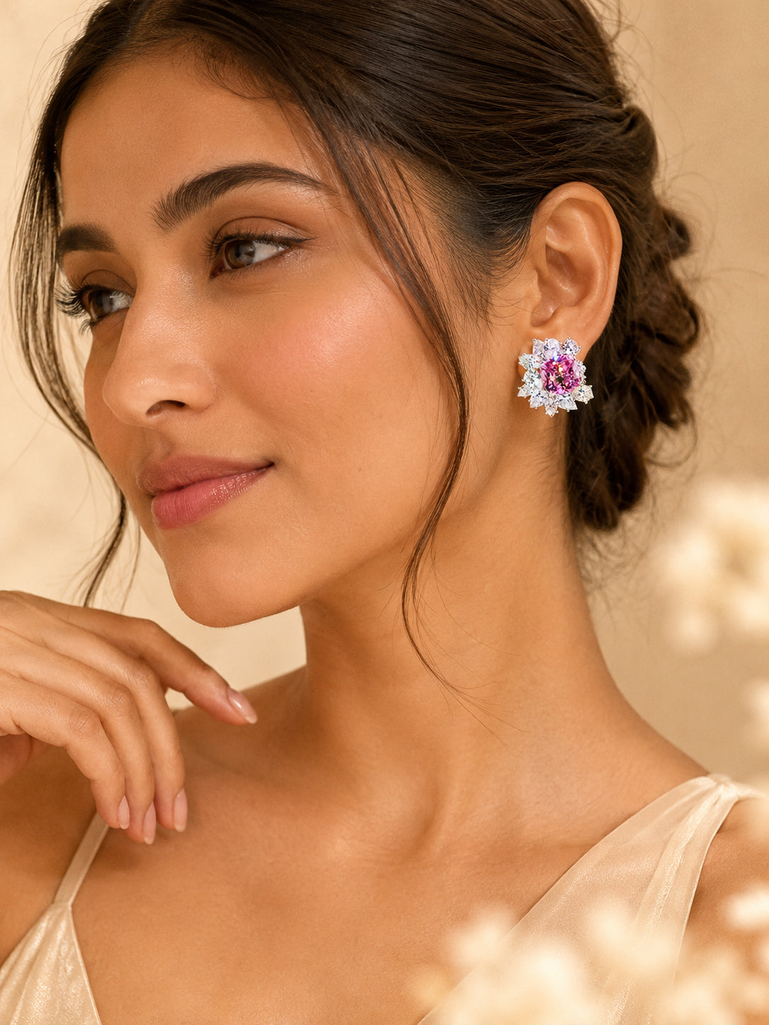 Aanura Ombre Blue and White Drop Earrings