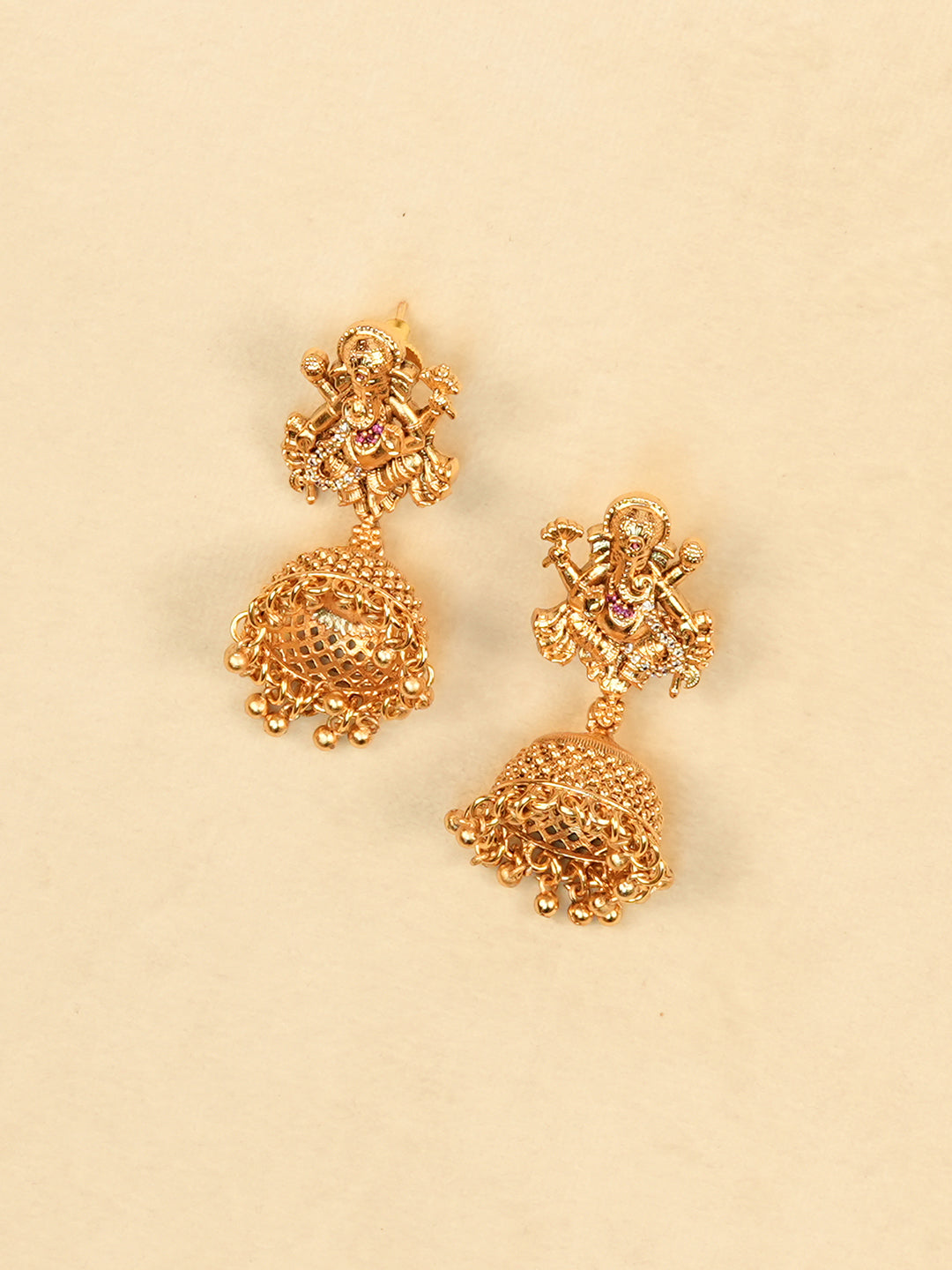 Aanura Gold Plated Sacred Motif Long Necklace Set