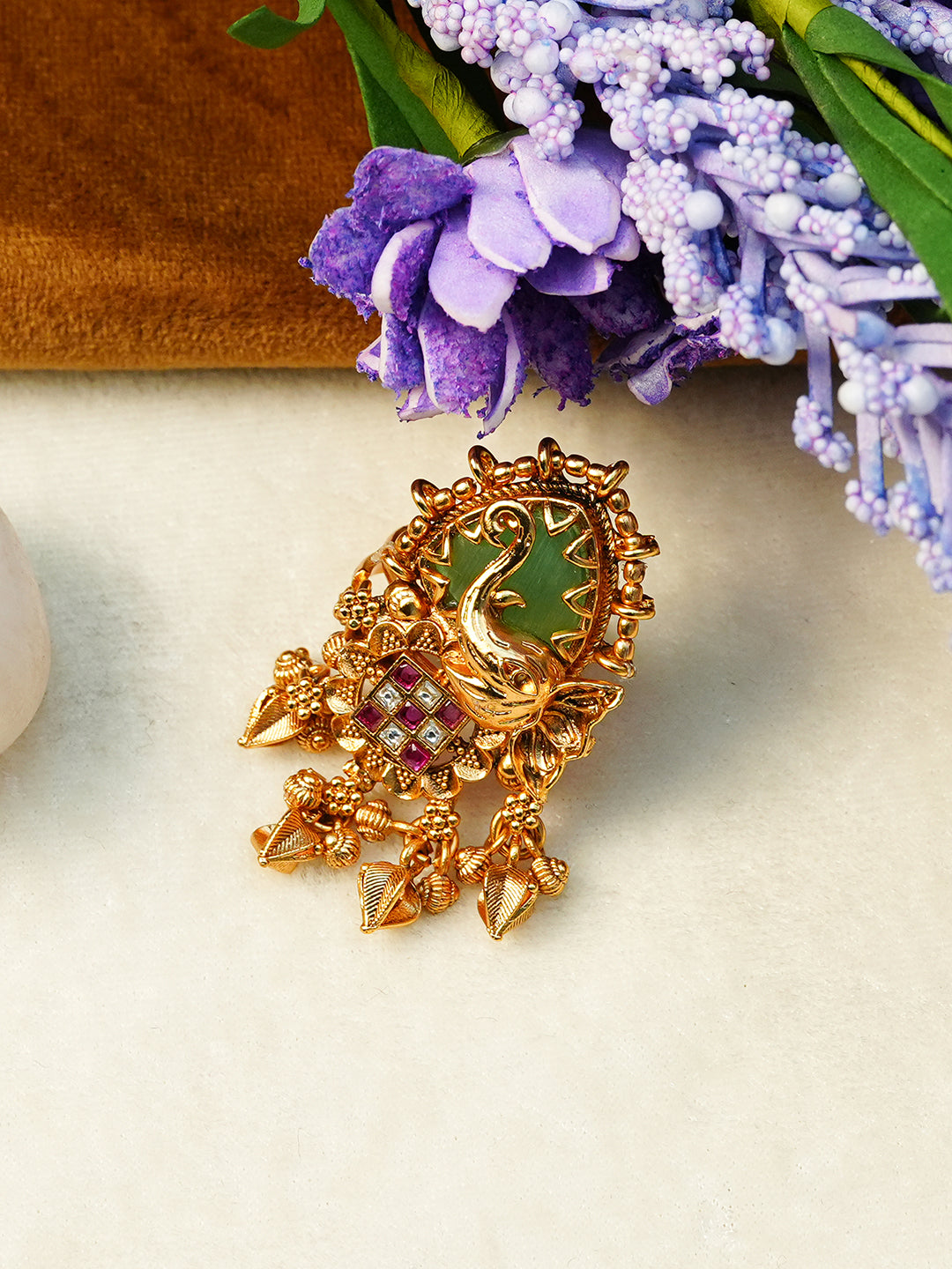 Aanura Regal Peacock Adjustable Statement Ring