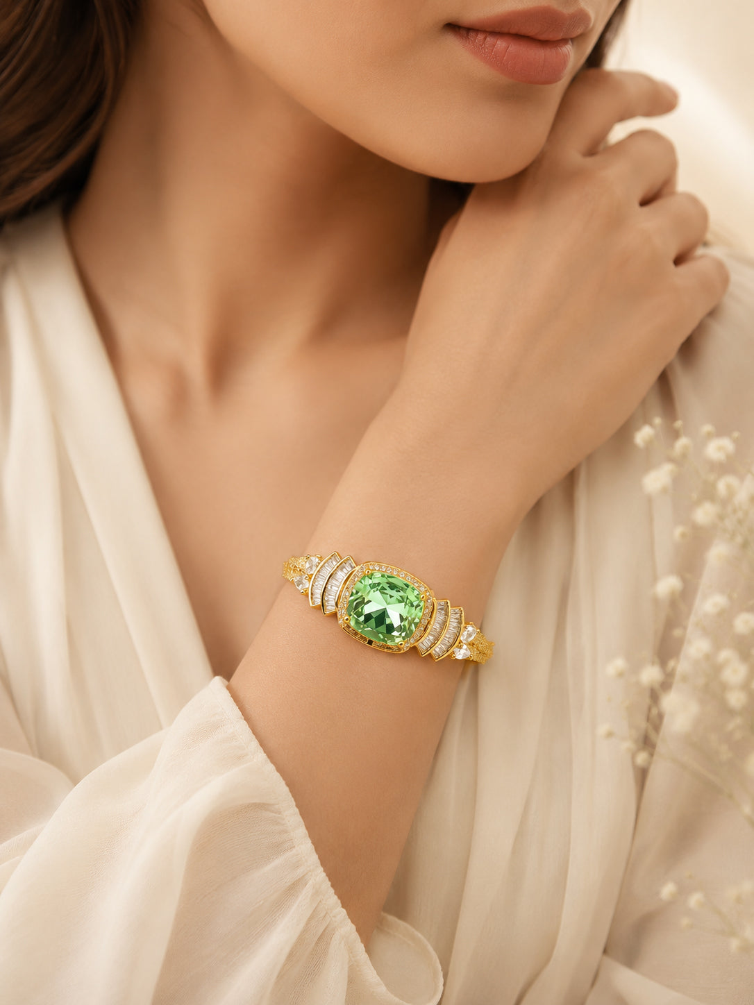 Aanura Regal Ruby Glow Gold Bracelet