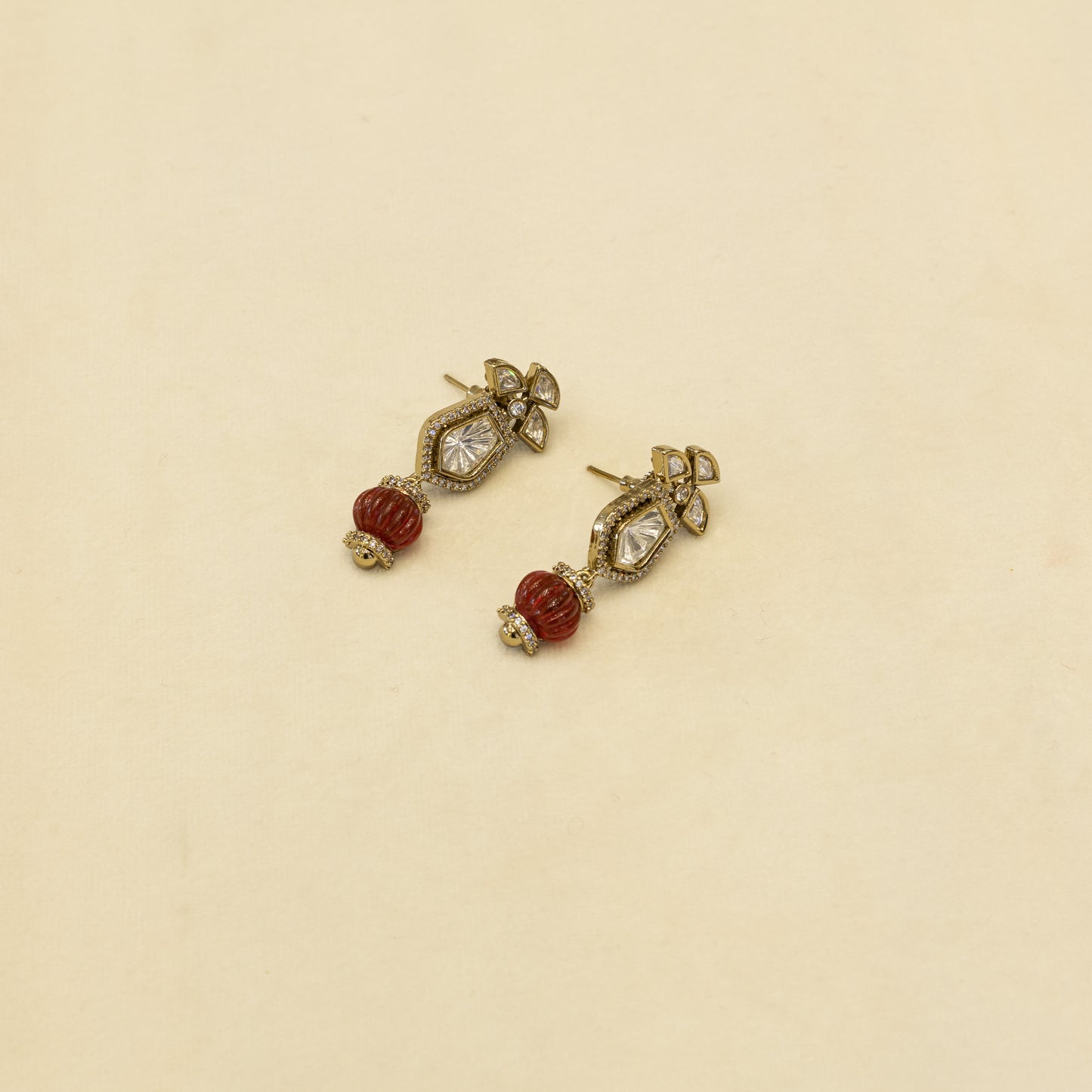 Aanura Silver-Plated Navratna Necklace & Earrings