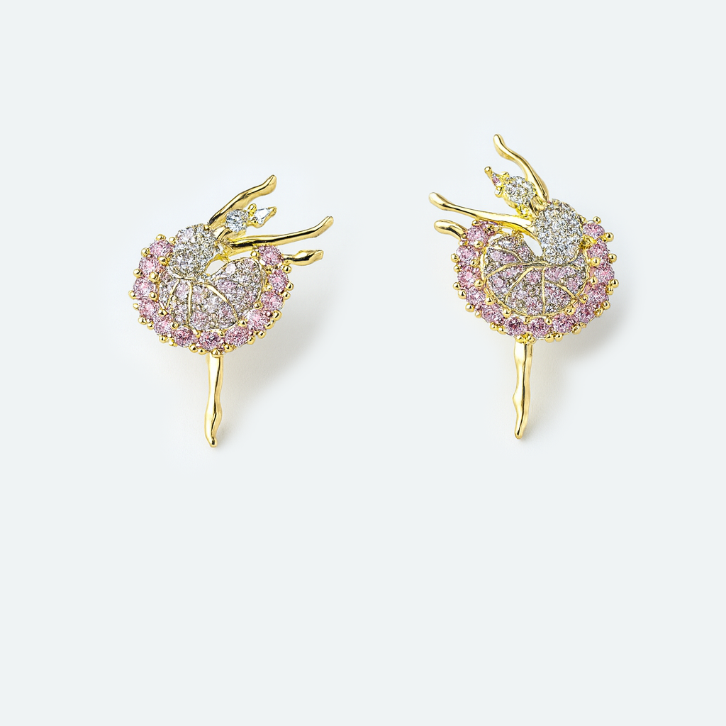 Aanura Blue Ballerina Stone Earrings