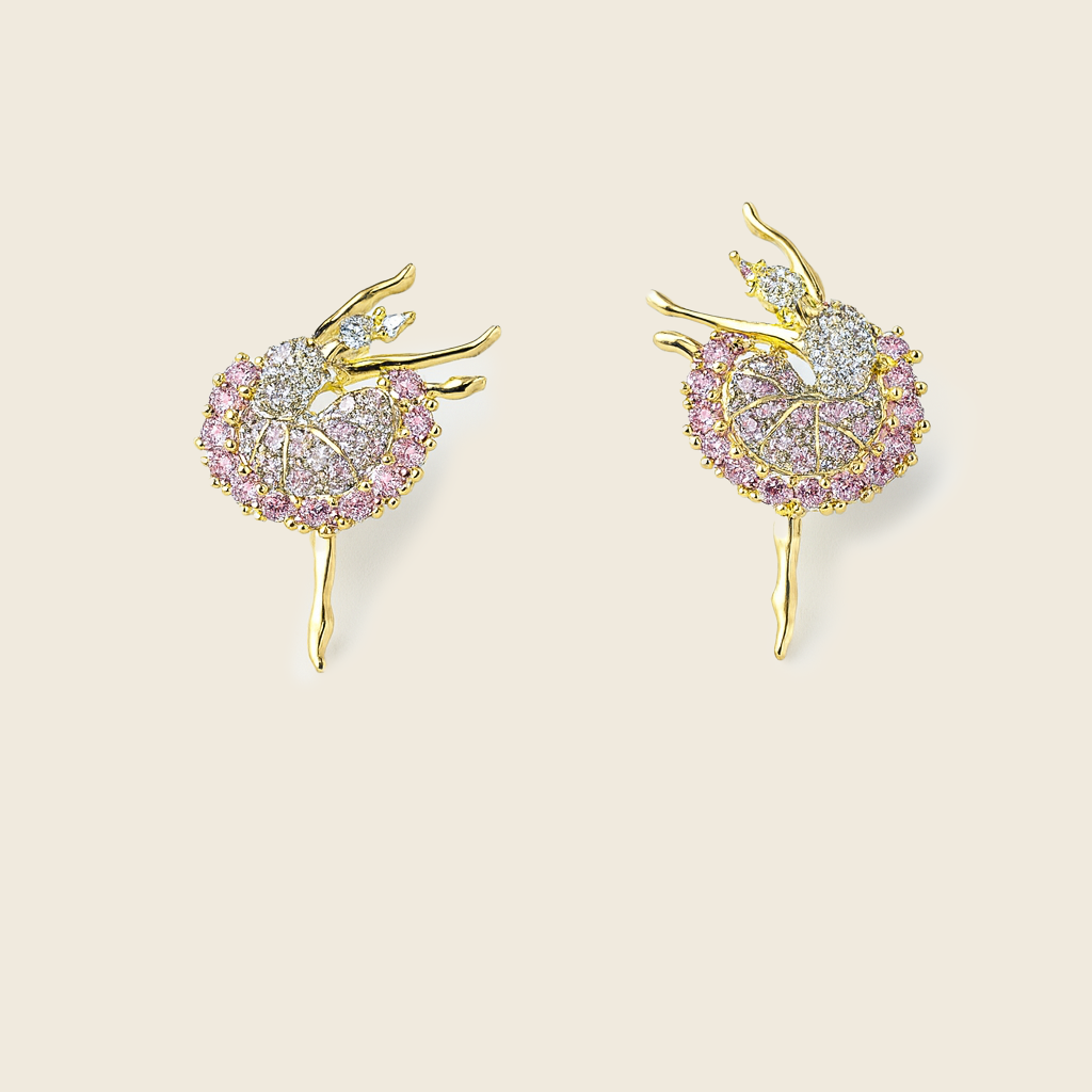 Aanura Blue Ballerina Stone Earrings