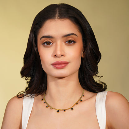 Aanura Drop Accent Minimal Necklace