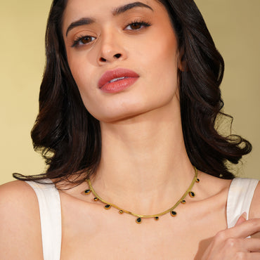 Aanura Drop Accent Minimal Necklace
