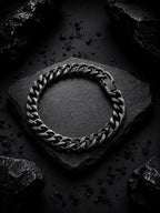 Black Plated Anti Tarnish Waterproof Curb Bracelet